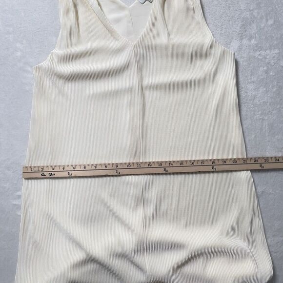Darling Society Espresso Plisse Maxi Dress Womens Sz S Beige V-Neck Sleeveless - Picture 15 of 16